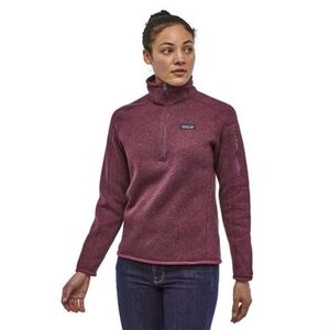 Patagonia Maroon Quarter-Zip Fleece Jacket